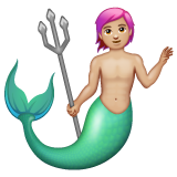人鱼：中浅肤色emoji素材一 160x160像素