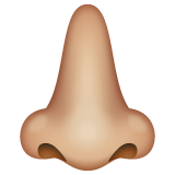 鼻子：中浅肤色emoji素材一 160x160像素