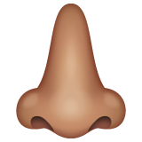 鼻子：中等肤色emoji素材一 160x160像素