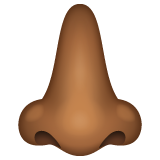 鼻子：中黑肤色emoji素材一 160x160像素