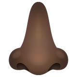 鼻子：深色肤色emoji素材一 160x160像素