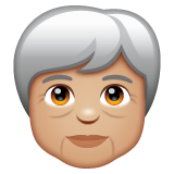 老年人：中浅肤色emoji素材一 160x160像素