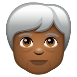 老年人：中暗肤色emoji素材一 160x160像素