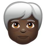 老年人：暗肤色emoji素材一 160x160像素