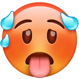 通红的脸emoji素材一 160x160像素