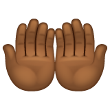 掌心向上：中黑肤色emoji素材一 160x160像素