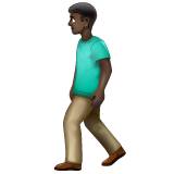 行走的人：深色肤色emoji素材一 160x160像素