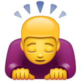 鞠躬的人emoji素材一 160x160像素