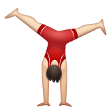 侧手翻的人：浅肤色emoji素材一 160x160像素