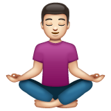 打坐的 人：浅肤色emoji素材一 160x160像素
