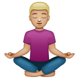 打坐的 人：中浅肤色emoji素材一 160x160像素