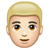 人物：浅肤色，金发emoji素材一 160x160像素