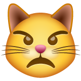 撅嘴猫emoji素材一 160x160像素
