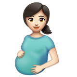孕妇：浅肤色emoji素材一 160x160像素