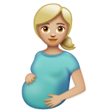 孕妇：中浅肤色emoji素材一 160x160像素