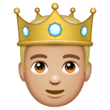 王子：中浅肤色emoji素材一 160x160像素
