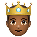 王子：中黑肤色emoji素材一 160x160像素