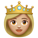 公主：中浅肤色emoji素材一 160x160像素