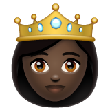 公主：深色肤色emoji素材一 160x160像素