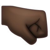 右拳：黑肤色emoji素材一 160x160像素