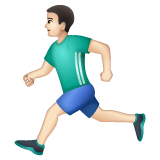跑步者：浅肤色emoji素材一 160x160像素