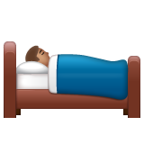 卧床者：中等肤色emoji素材一 160x160像素