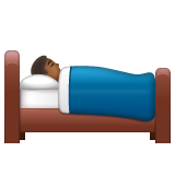 卧床者:中黑肤色emoji素材一 160x160像素