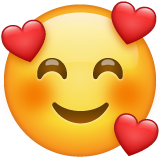 心满意足的笑脸emoji素材一 160x160像素