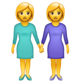 妇女牵手emoji素材一 160x160像素
