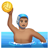 玩水球的人：中等肤色emoji素材一 160x160像素