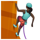 女性攀岩：肤色暗淡emoji素材一 160x160像素