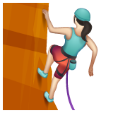 女子攀岩：浅肤色emoji素材一 160x160像素