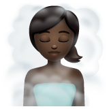 潮湿房间的女人：深色肤色emoji素材一 160x160像素