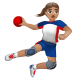 打手球的女人：中等肤色emoji素材一 160x160像素