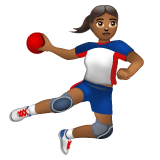 打手球的女人：中黑肤色emoji素材一 160x160像素