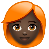 女:肤色深,头发红emoji素材一 160x160像素