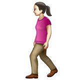 行走的女人：浅肤色emoji素材一 160x160像素