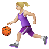 打球的女人：中浅肤色emoji素材一 160x160像素