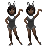 有兔子耳朵聚会的女人，6型emoji素材一 160x160像素