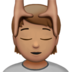 苹果系统里的按摩者:中等肤色emoji表情