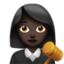 苹果系统里的女法官:深色肤色emoji表情