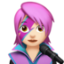 苹果系统里的女歌手:浅肤色emoji表情