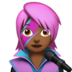 苹果系统里的女歌手：中黑肤色emoji表情