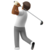 苹果系统里的个人高尔夫：中等深色肤色emoji表情