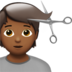 苹果系统里的理发师:中等深色肤色emoji表情