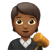 苹果系统里的法官：中黑肤色emoji表情