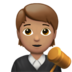 苹果系统里的法官：中等肤色emoji表情