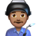 苹果系统里的工厂男人:中等肤色emoji表情