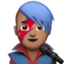苹果系统里的男歌手:中等肤色emoji表情