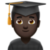苹果系统里的男学生:深色肤色emoji表情